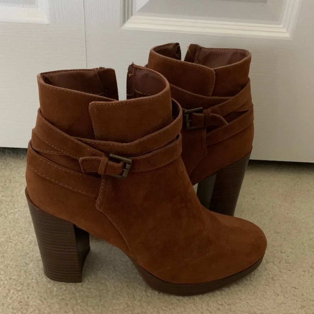 Chestnut Suede Booties